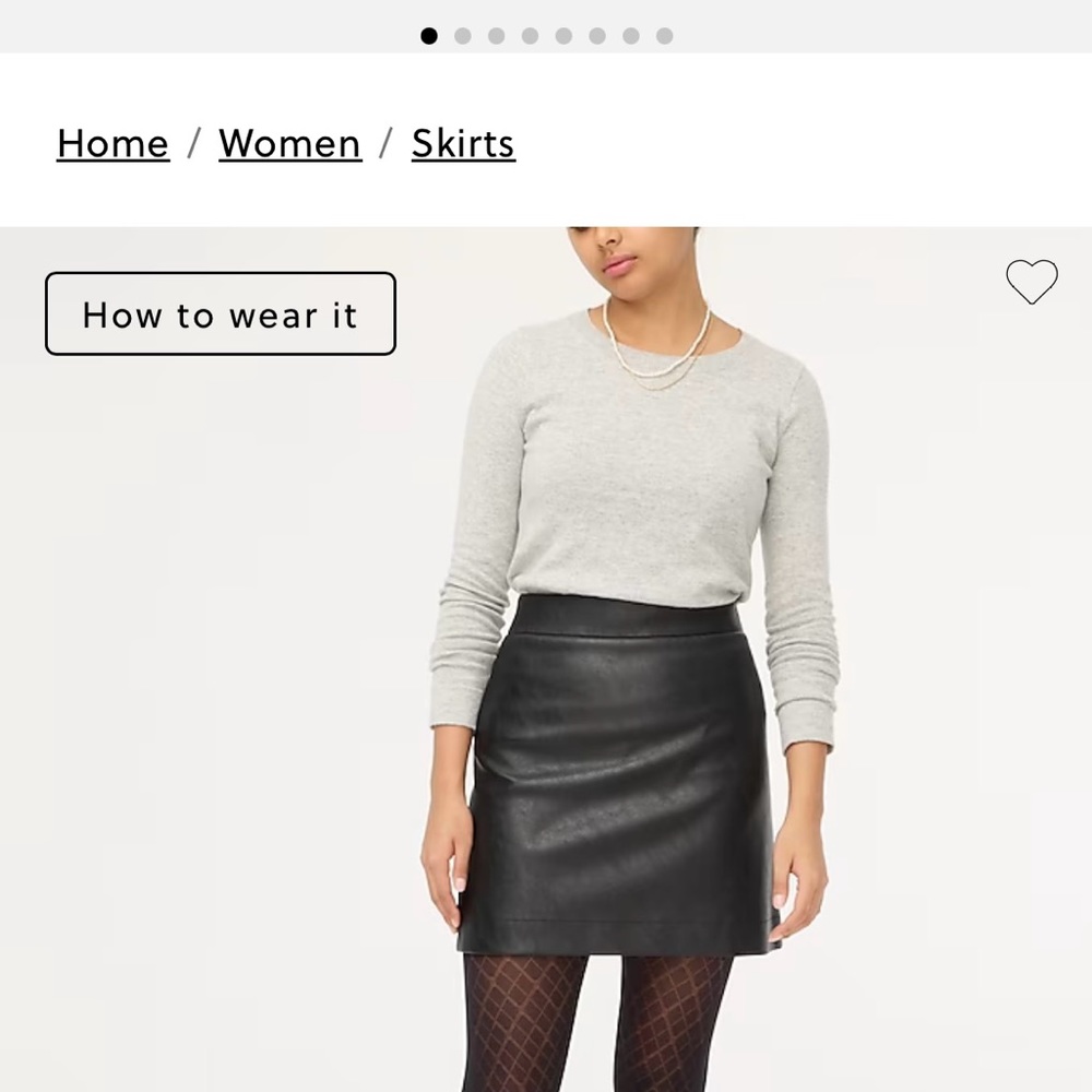 Faux leather skirt